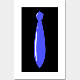 Shiny Blue Tie Posters and Art